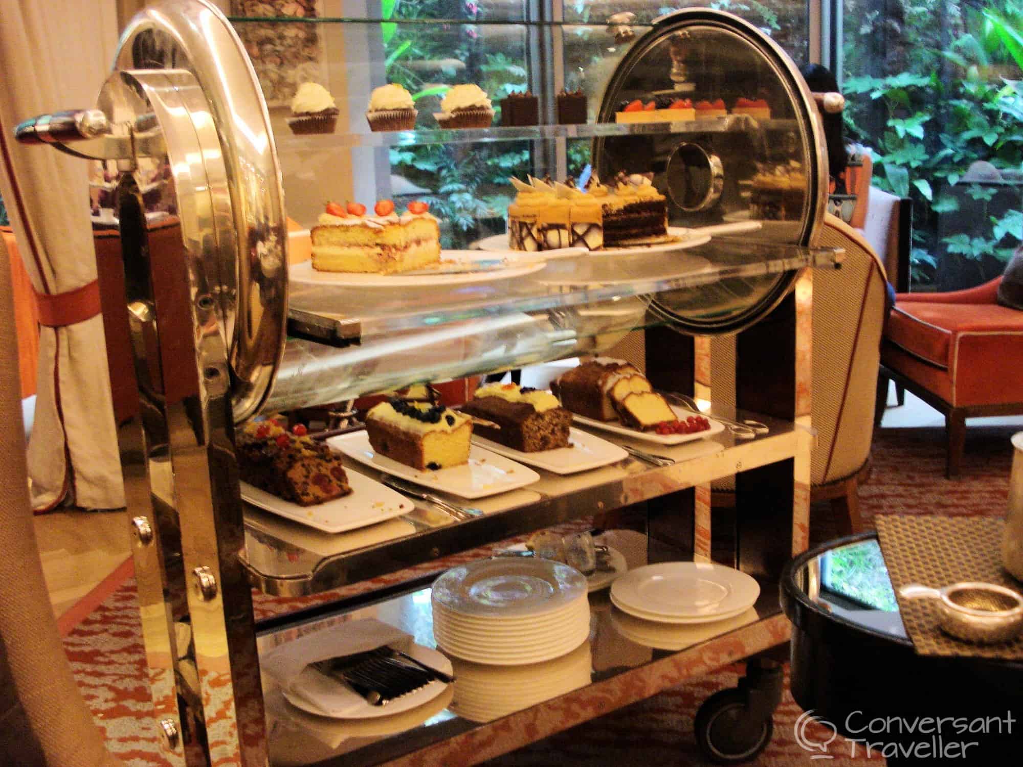 The sweet trolley at the Athenaeum Hotel, London