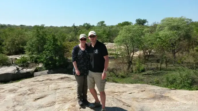 Leg stretch at Kings Rock where we had our bush breakfast