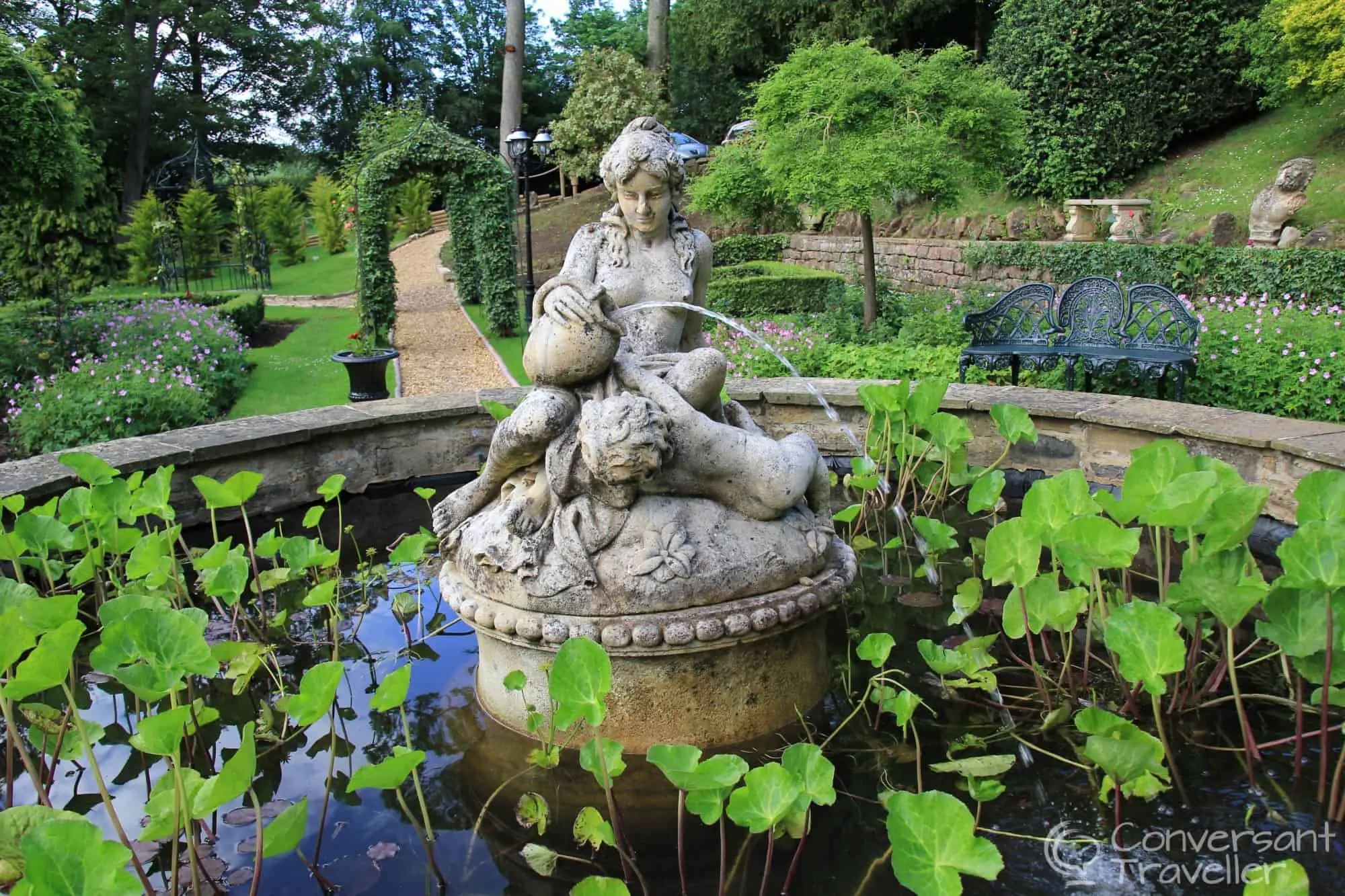 Just one of the statues and fountains in the gardens