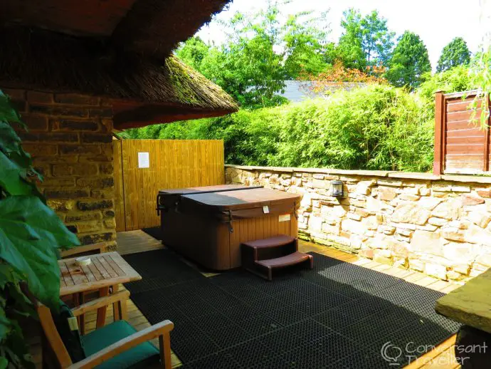 Our private hot tub, could get used to this!