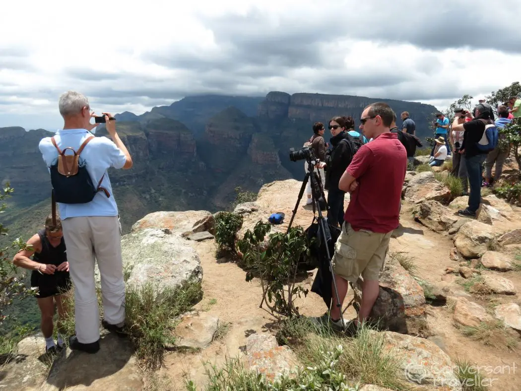 Hubbie is not happy at the Three Rondavels, Blyde River Canyon, South Africa