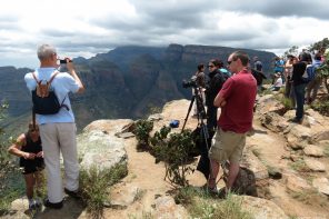 Hubbie is not happy at the Three Rondavels, Blyde River Canyon, South Africa