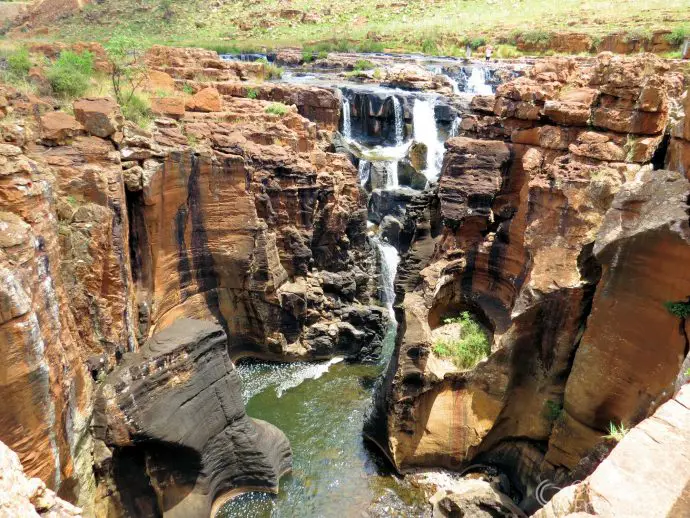 The falls above Bourkes Luck Potholes