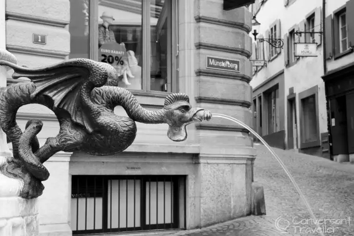 One of the ale-giving fountain Basilisks, Basel