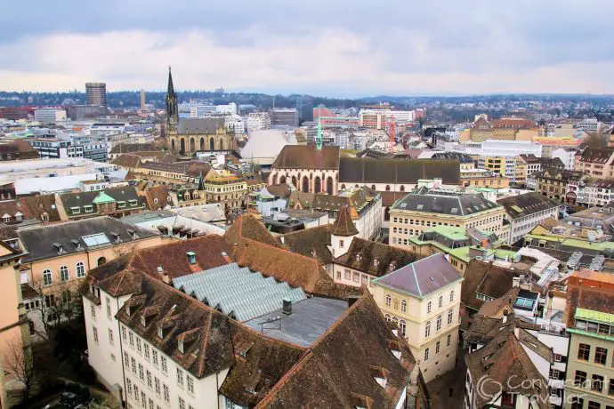 View of Basel from the cathedral tower, worth all the effort!