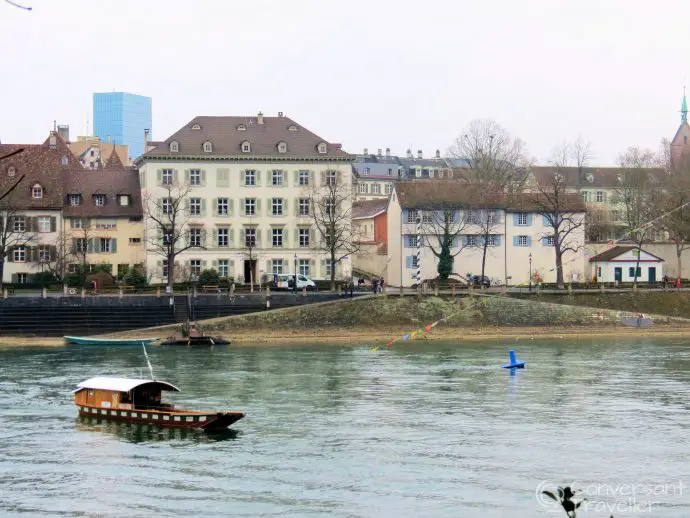 The traditional ferry boat across the Rhine, Basel