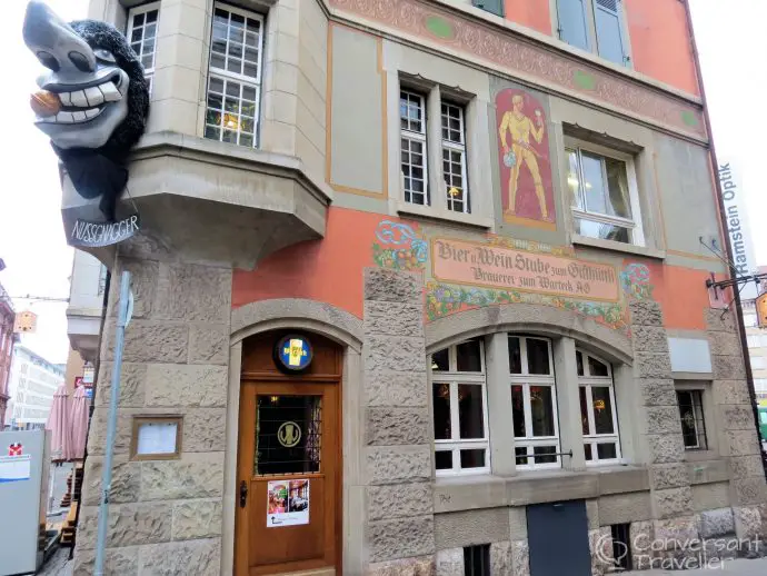 One of the rather peculiar 'heads' that appear around Basel for Carnival