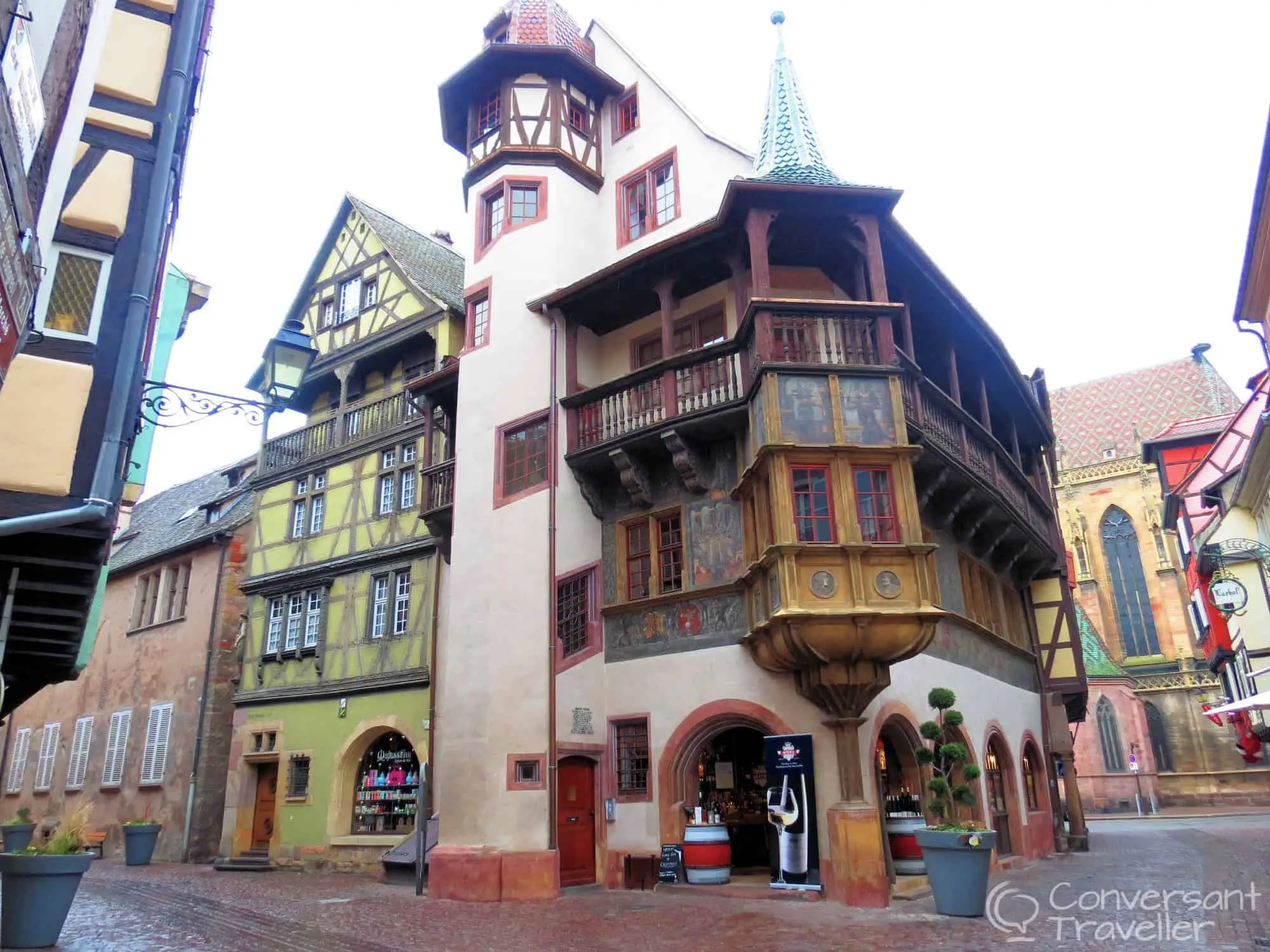 The Maison Pfister, a 16th Century medieval house built in renaissance design made of wood and stone, Colmar