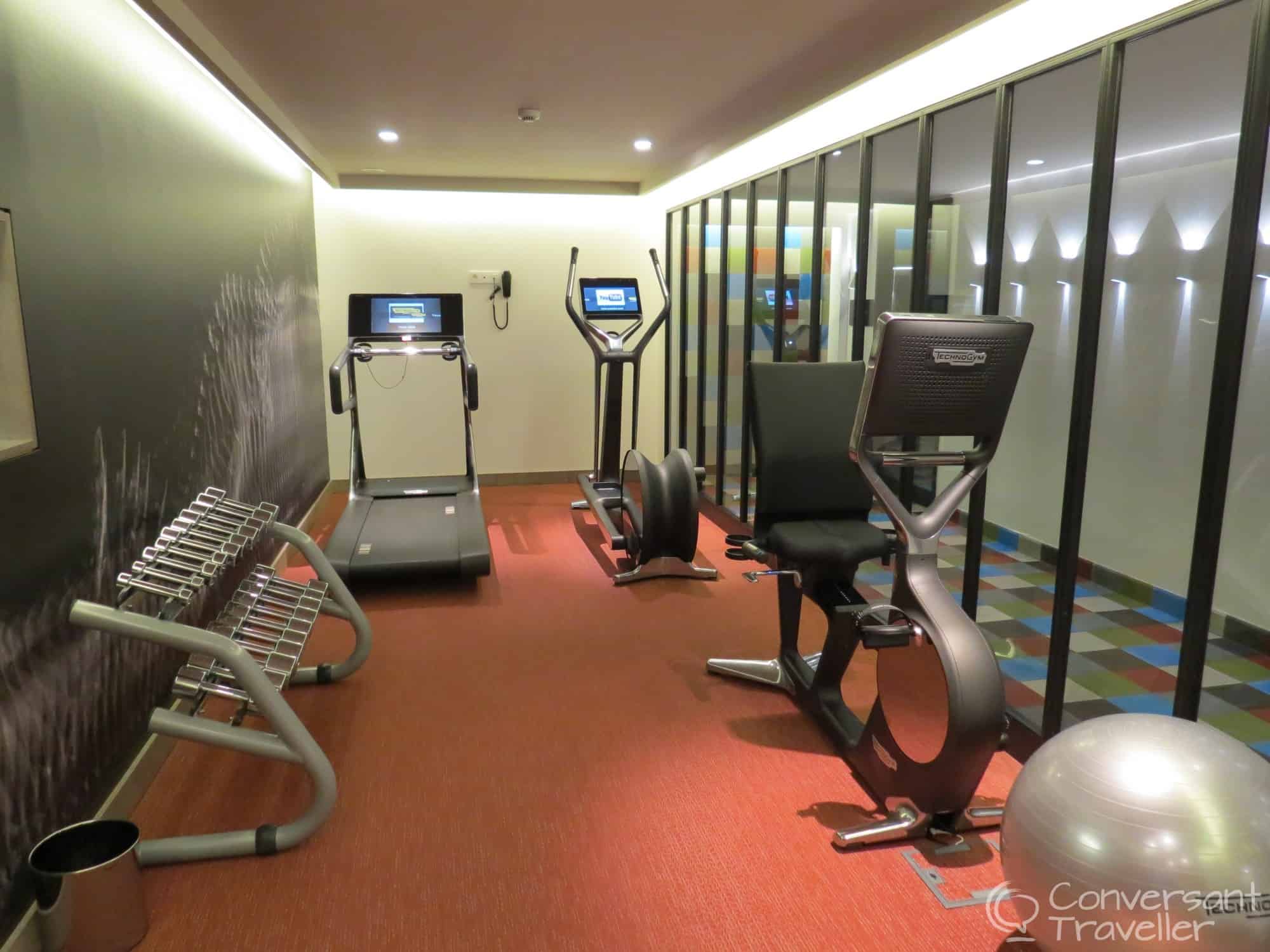 The fitness studio at Hotel D Strasbourg