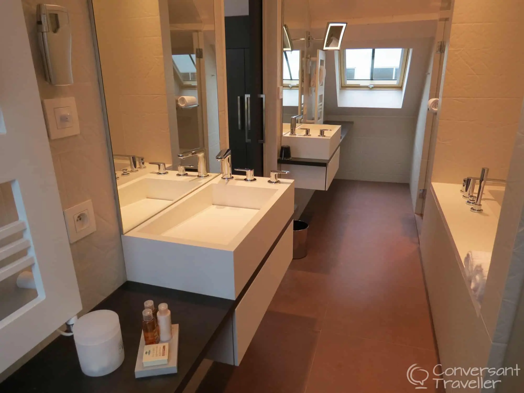 Up there with the best bathrooms ever - his and hers sinks in our rooftop Executive Suite at Hotel D