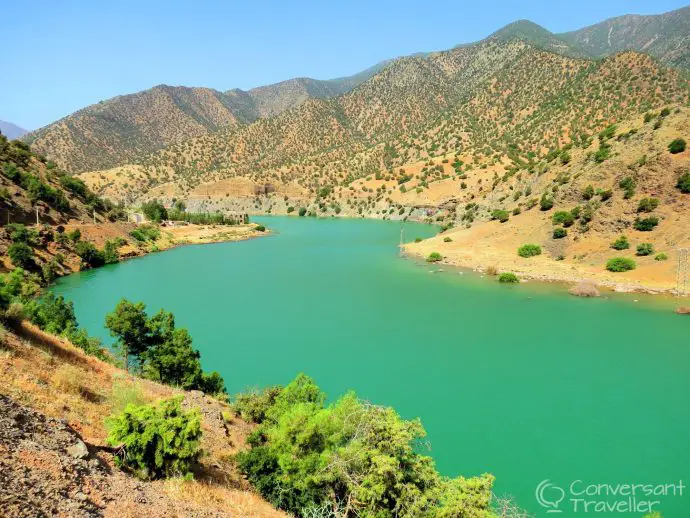 Ouirgane Reservoir - impossibly blue waters on tour with Wild Morocco in the High Atlas, Morocco