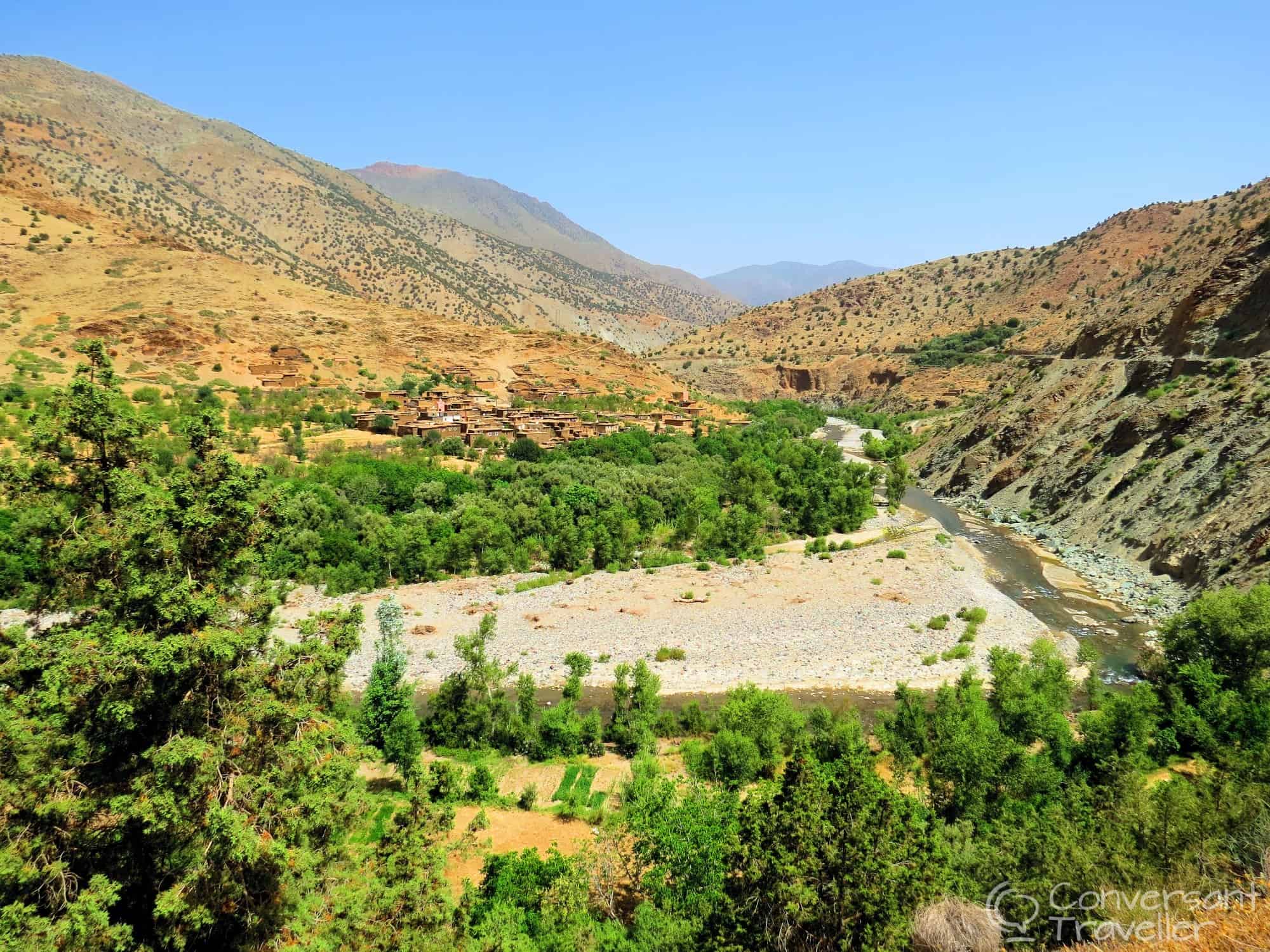 Spectacular views on the edge of Toubkal National Park, between the valleys of Ouirgane and Ijoukak in the High Atlas