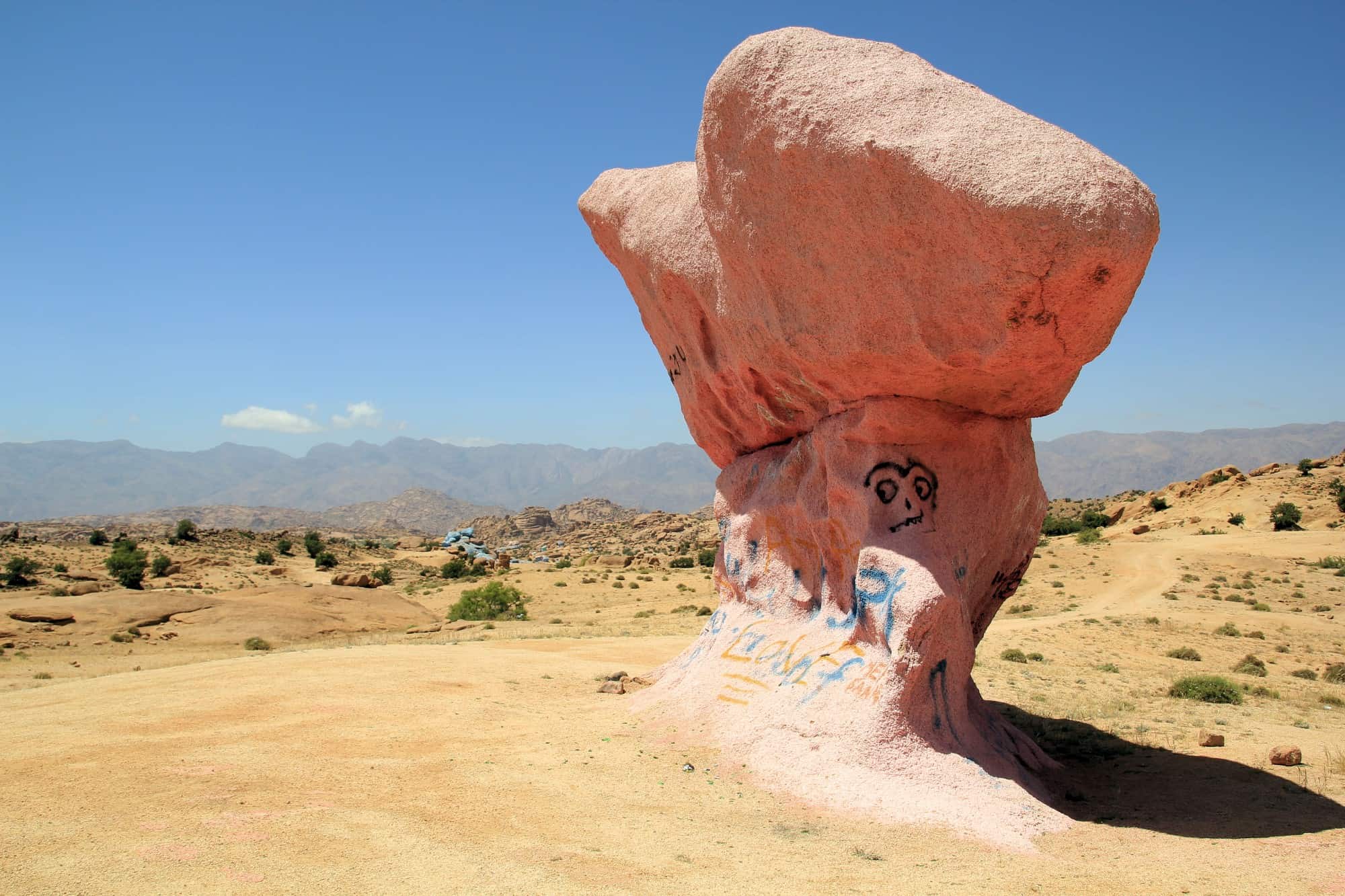 The Blue Painted Rocks near Tafraoute, Morocco