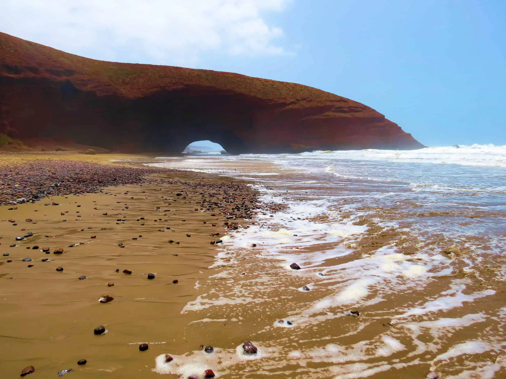 Sea arch at Legzira beach, Morocco