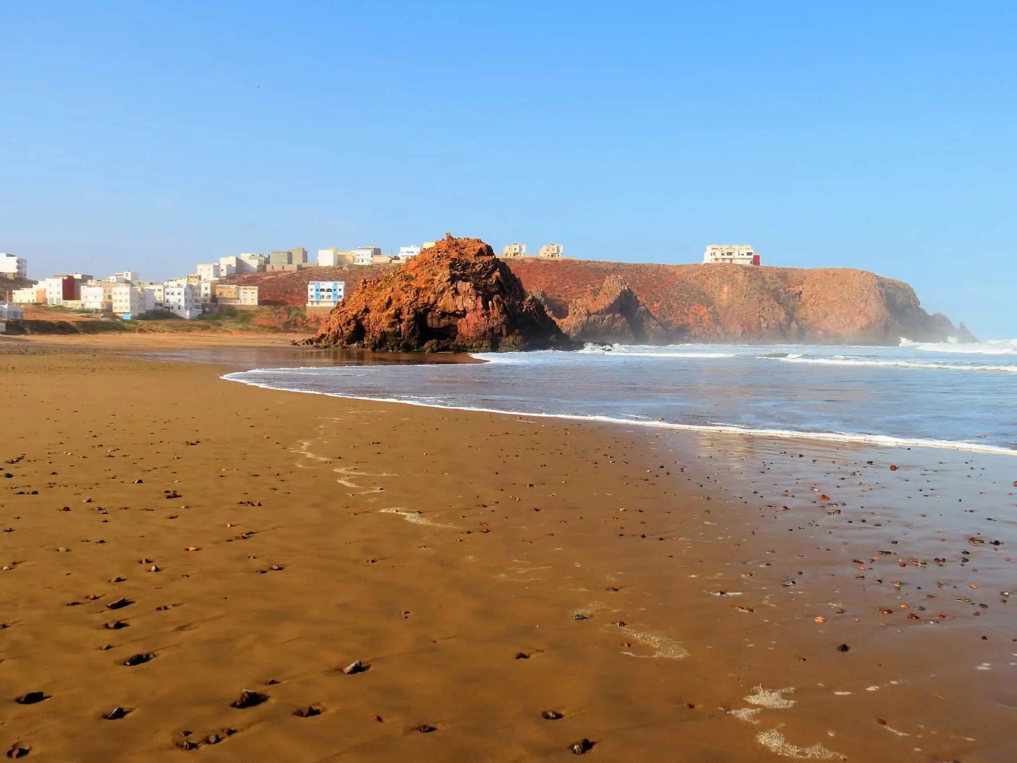 Fabulous view from Dar Najmat, Marabout beach, Mirleft, Morocco