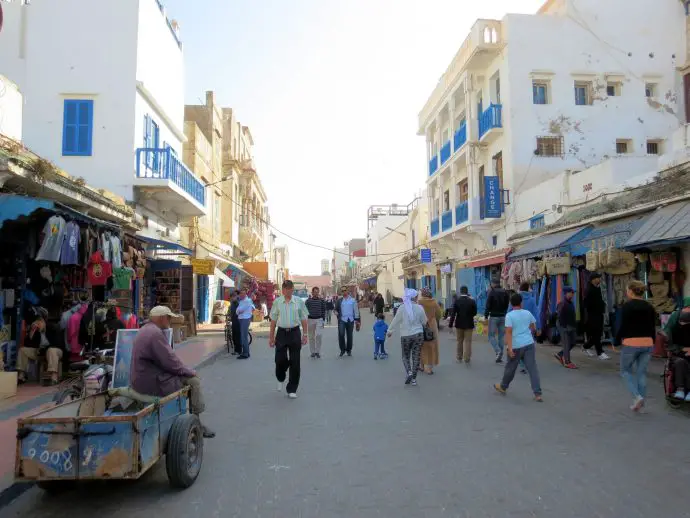 Medina streets in Essaouira, Morocco