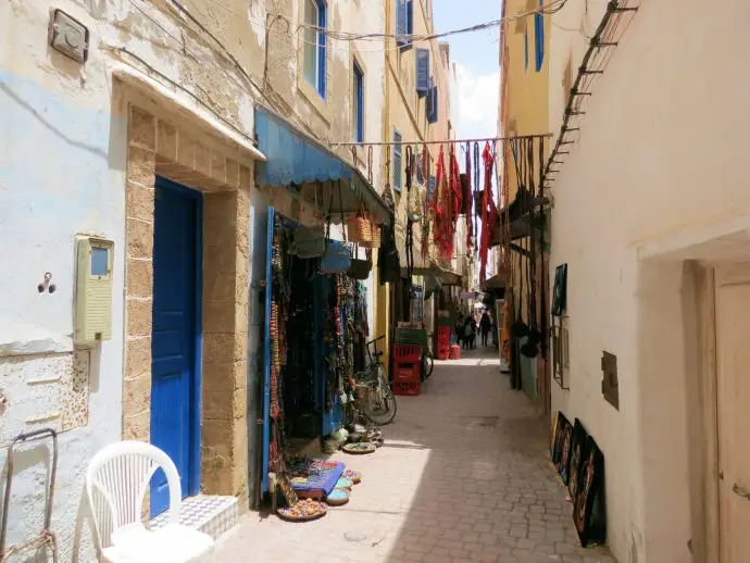 Medina alleyways in Essaouira, Morocco