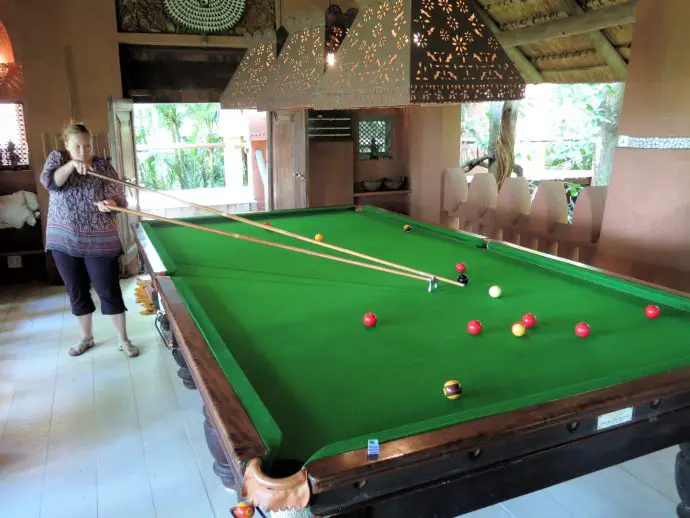 The snooker table lounge at Timamoon, Sabie, South Africa