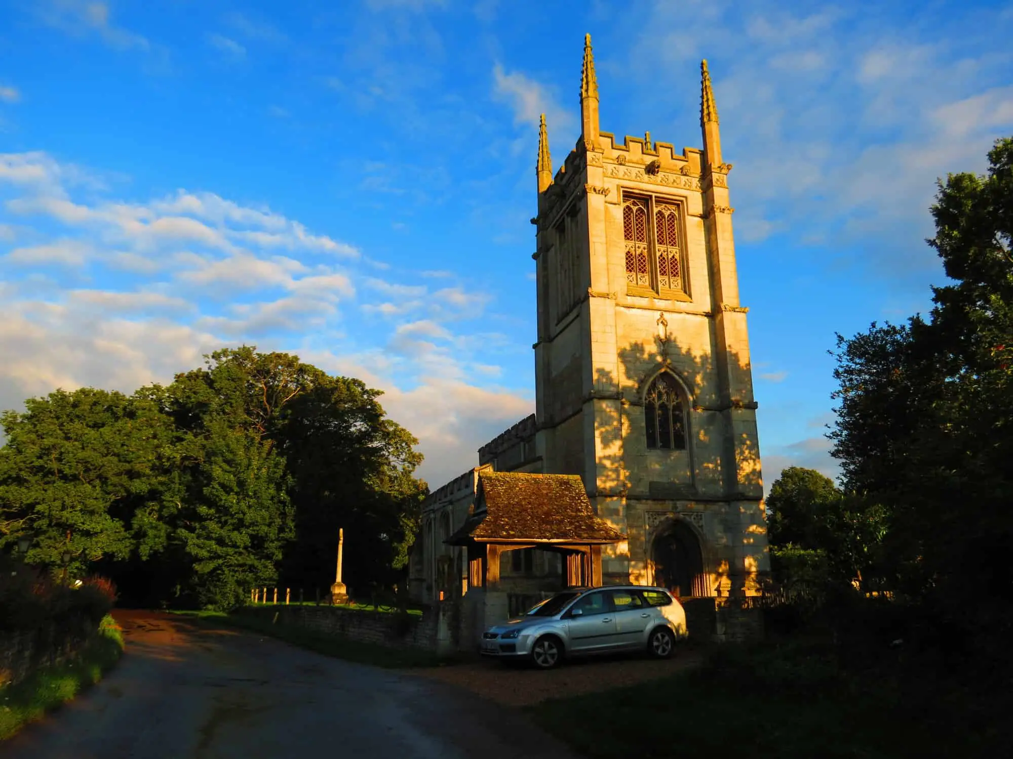 Champing at All Saints Church, Aldwincle, Northamptonshire