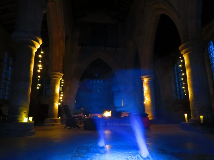 Champing at All Saints Church, Aldwincle, Northamptonshire