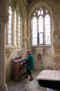 Champing at All Saints Church, Aldwincle, Northamptonshire