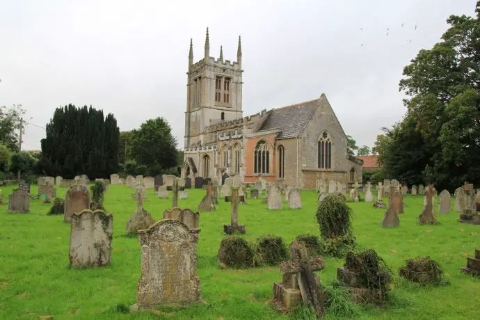 Champing at All Saints Church, Aldwincle, Northamptonshire