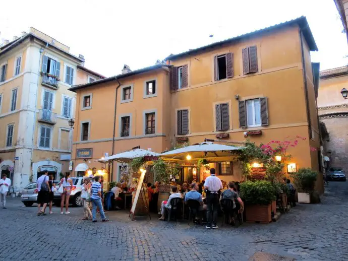 Hidden piazzas in Trastevere, Rome