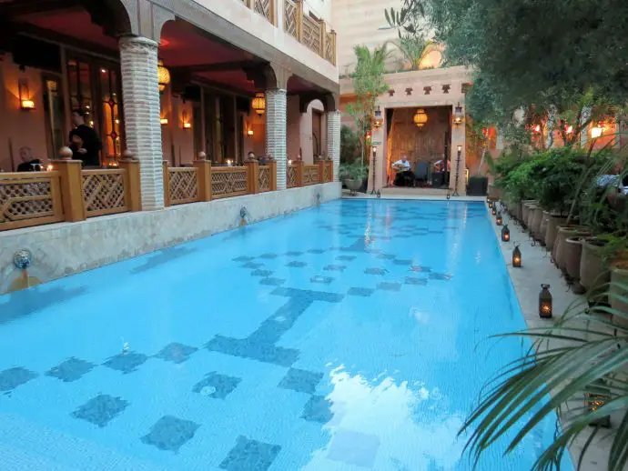 La Maison Arabe poolside restaurant, Marrakech