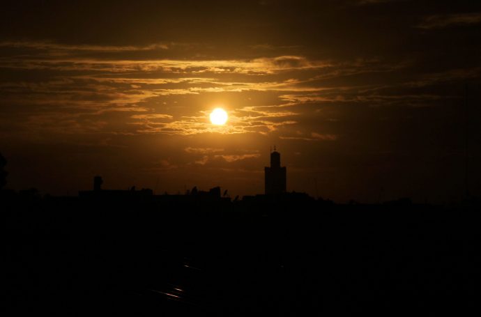 Marrakech in winter - Magical time of day at luxury Riad Assakina