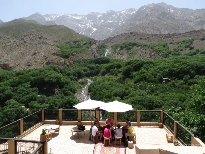 Surviving hayfever in Morocco, view from the eagles nest at Kasbah Toubkal, Imlil, Morocco