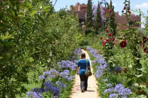 The gardens at Kasbah Tamadot in Morocco