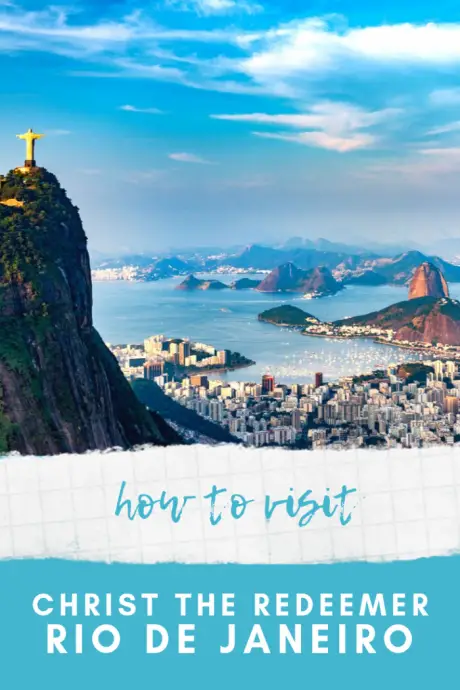 statue of christ the redeemer on top of a mountain overlooking the city of rio de Janerio