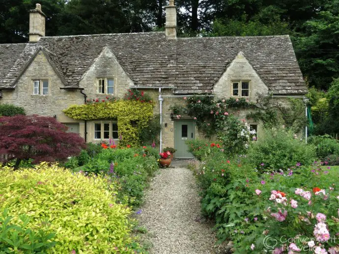Bibury cottages, on a Cotswolds weekend at the Wheatsheaf Inn in Northleach