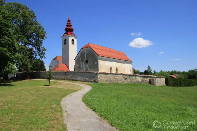Tri Fare Pilgrimage site in Rosalnice, Bela Krajina, Slovenia