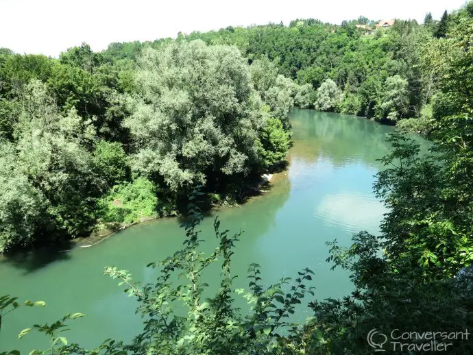 River Kolpa viewpoint at the Magdalenska Stena, Bela Krajina, Slovenia