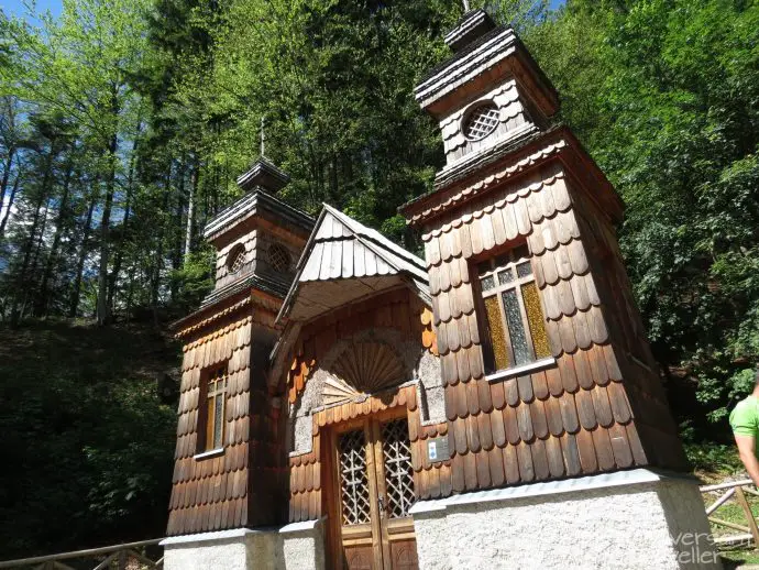 Ruska Cesta (Russian church), Vrsic Pass, Triglav National Park, Slovenia