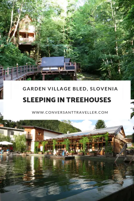 A treehouse at the Garden Village Bled resort in Slovenia