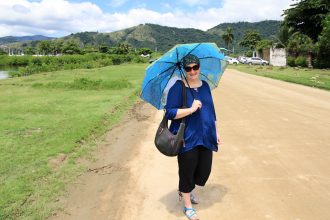 World map gifts - foldable world map travel umbrella