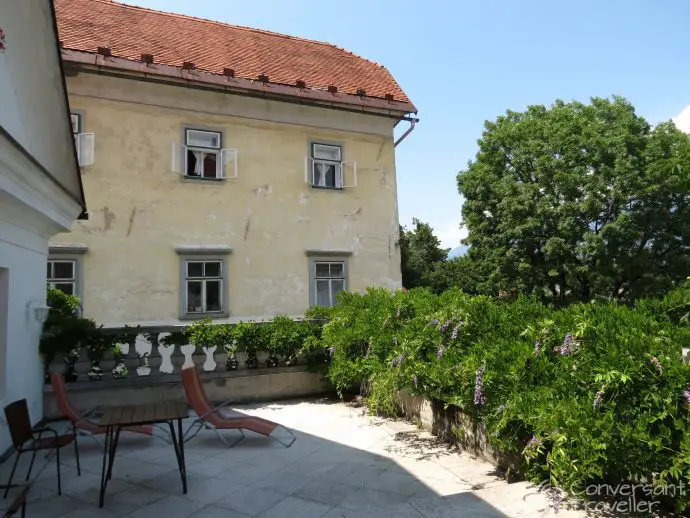 Terrace at Pension Lectar, Radovljica, Slovenia