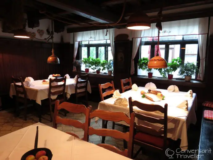 Traditional dining at Gostilna Lectar, Radovljica, Slovenia