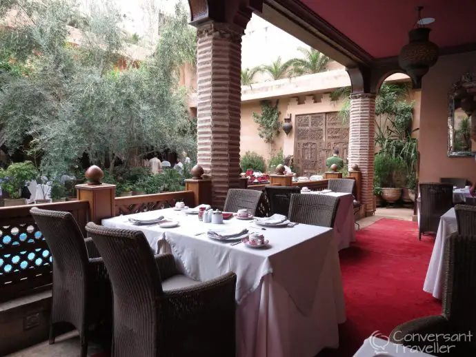 Les Trois Saveurs Restaurant at La Maison Arabe, Marrakech