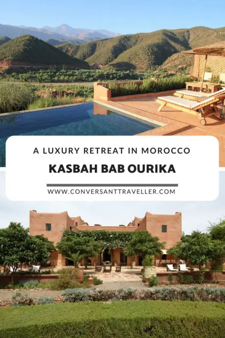Kasbah Bab Ourika - staying in the Ourika Valley in Morocco - a luxury Atlas Mountain retreat with infinity pools. #Morocco #Marrakech #Ourika #OurikaValley #luxuryMorocco #KasbahBabOurika