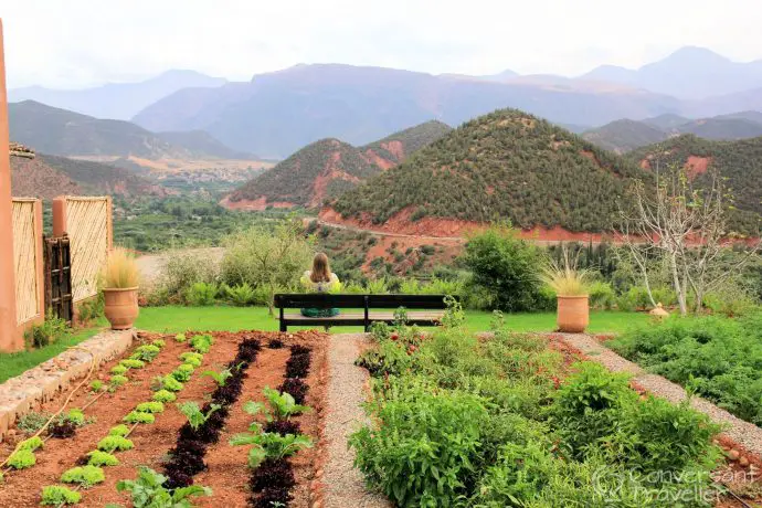 Organic gardens at Kasbah Bab Ourika