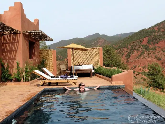 Villa infinity pool suite at Kasbah Bab Ourika