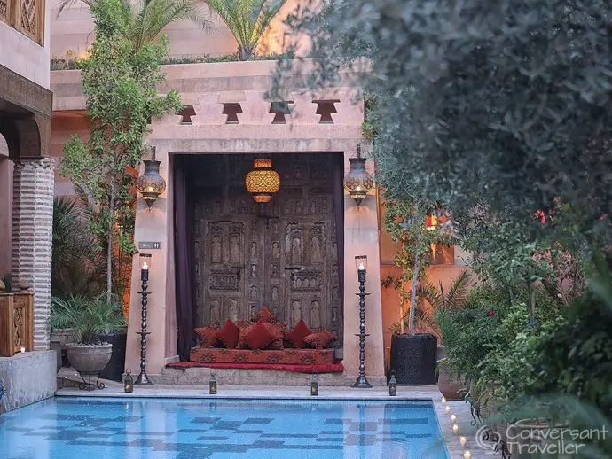 Les Trois Saveurs restaurant at La Maison Arabe, Marrakech