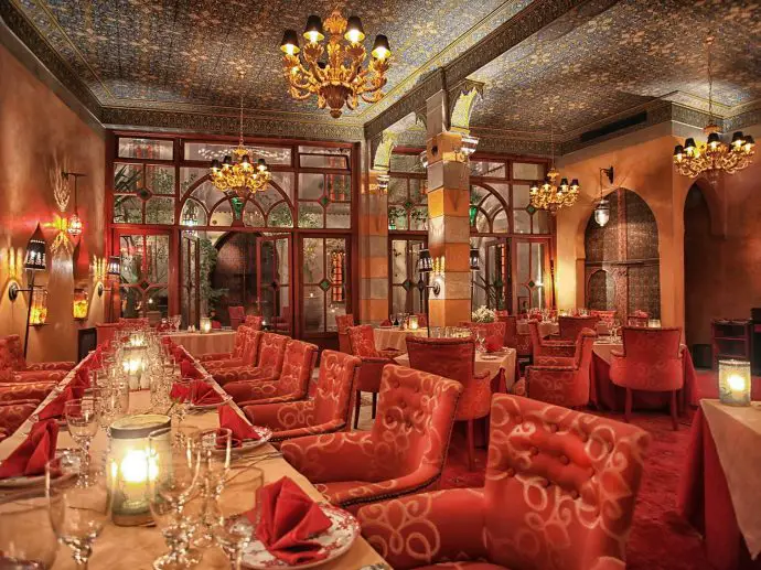 Moroccan restaurant at La Maison Arabe, Marrakech