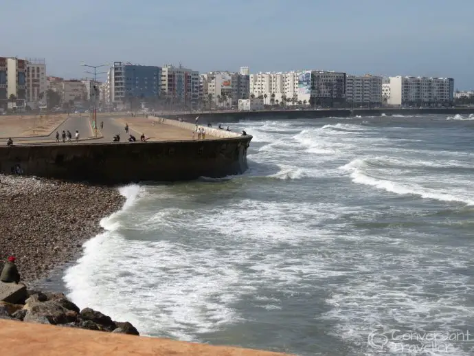 The seafront in Casablanca, Morocco