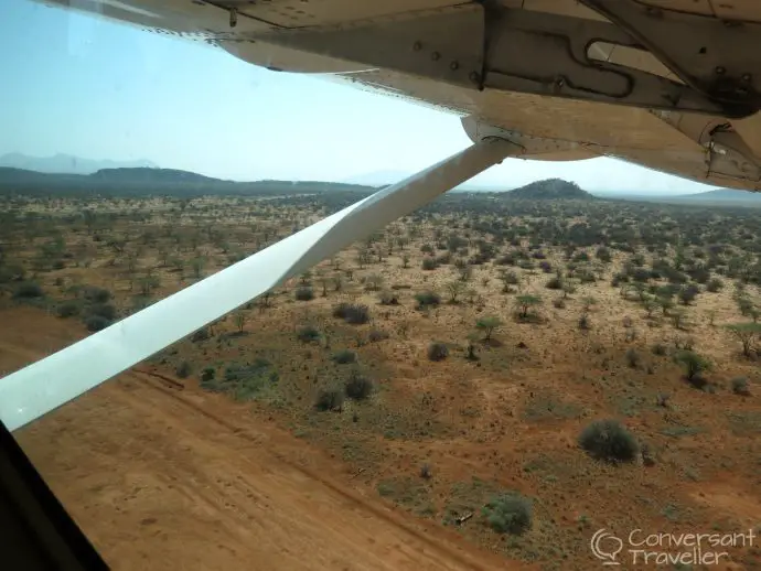 Air Kenya internal flight to Masai Mara, and Saruni Mara luxury lodge, Kenya