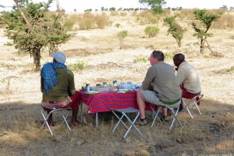 Saruni Mara luxury lodge - bush breakfast in Mara North Conservancy, Kenya