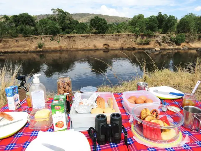 Saruni Mara luxury lodge - bush breakfast in Mara North Conservancy, Kenya